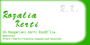 rozalia kerti business card